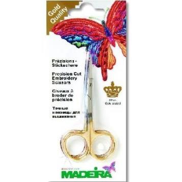 TIJERA MADEIRA DORADA DOBLE CURVA (9CM/3,5") - Image 2